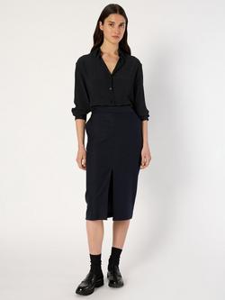 Gerard Darel Brigitte A Line Midi Skirt, Navy