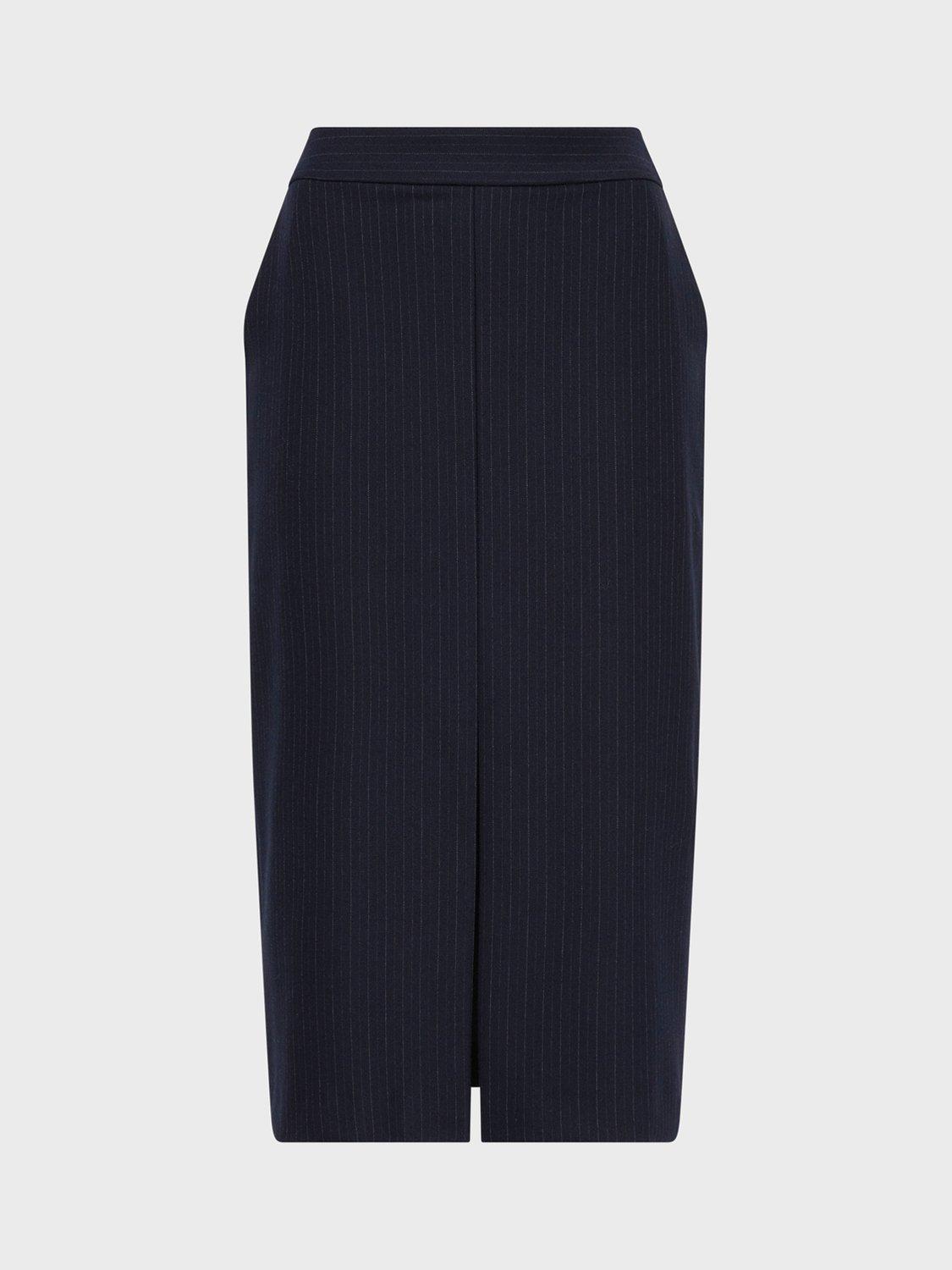 Product image 4 of 6, which shows Gerard Darel Brigitte A Line Midi Skirt, Navy, 16