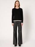 Gerard Darel Hanae Round Neck Long Sleeve Wool Shirt
