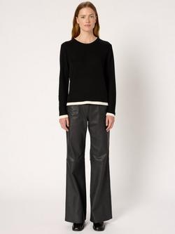 Gerard Darel Hanae Round Neck Long Sleeve Wool Shirt - view 2, Black