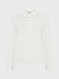 Gerard Darel Hania Cotton Long Sleeve Collar Polo Shirt