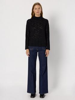 Gerard Darel Harmonie Floral High Neck Blouse - view 2, Black