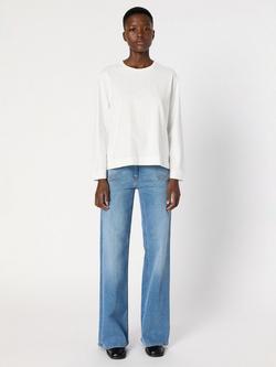 Gerard Darel Hermine Round Neck Cotton T-Shirt - view 2, Ecru