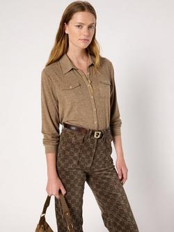 Gerard Darel Honorine Acrylic Blend T-Shirt, Camel