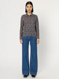 Gerard Darel Hortense Geometric Top, Blue/Multi