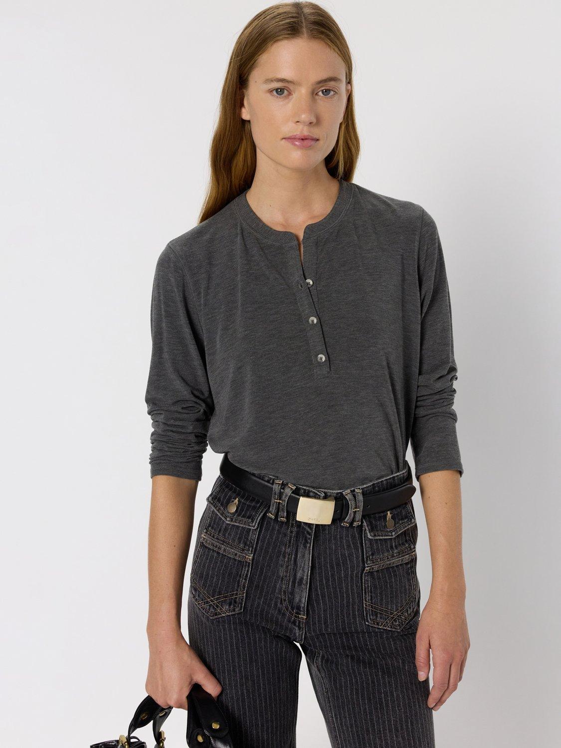 Gerard Darel Hugue Jersey Top, Grey