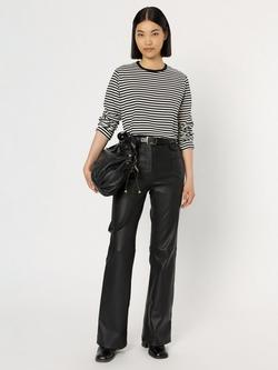 Gerard Darel Hulia Cotton Stripe Long Sleeve Crew Neck T-Shirt, Natural/Multi