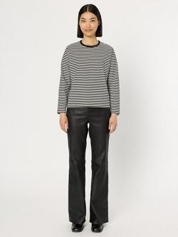 Gerard Darel Hulia Cotton Stripe Long Sleeve Crew Neck T-Shirt - view 2, Natural/Multi