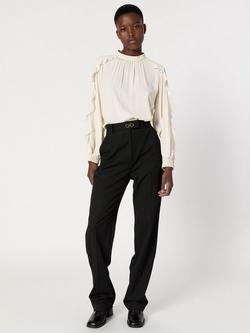 Gerard Darel Caroline Tailored Straight Leg Trousers, Black