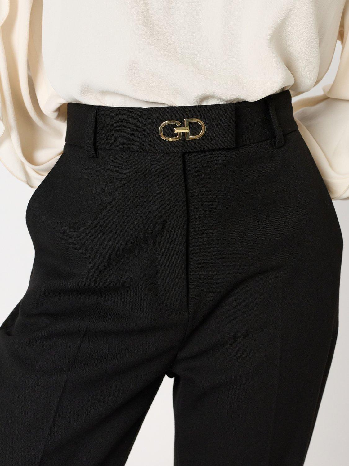 Product image 11 of 11, which shows Gerard Darel Caroline Tailored Straight Leg Trousers, Black, 8