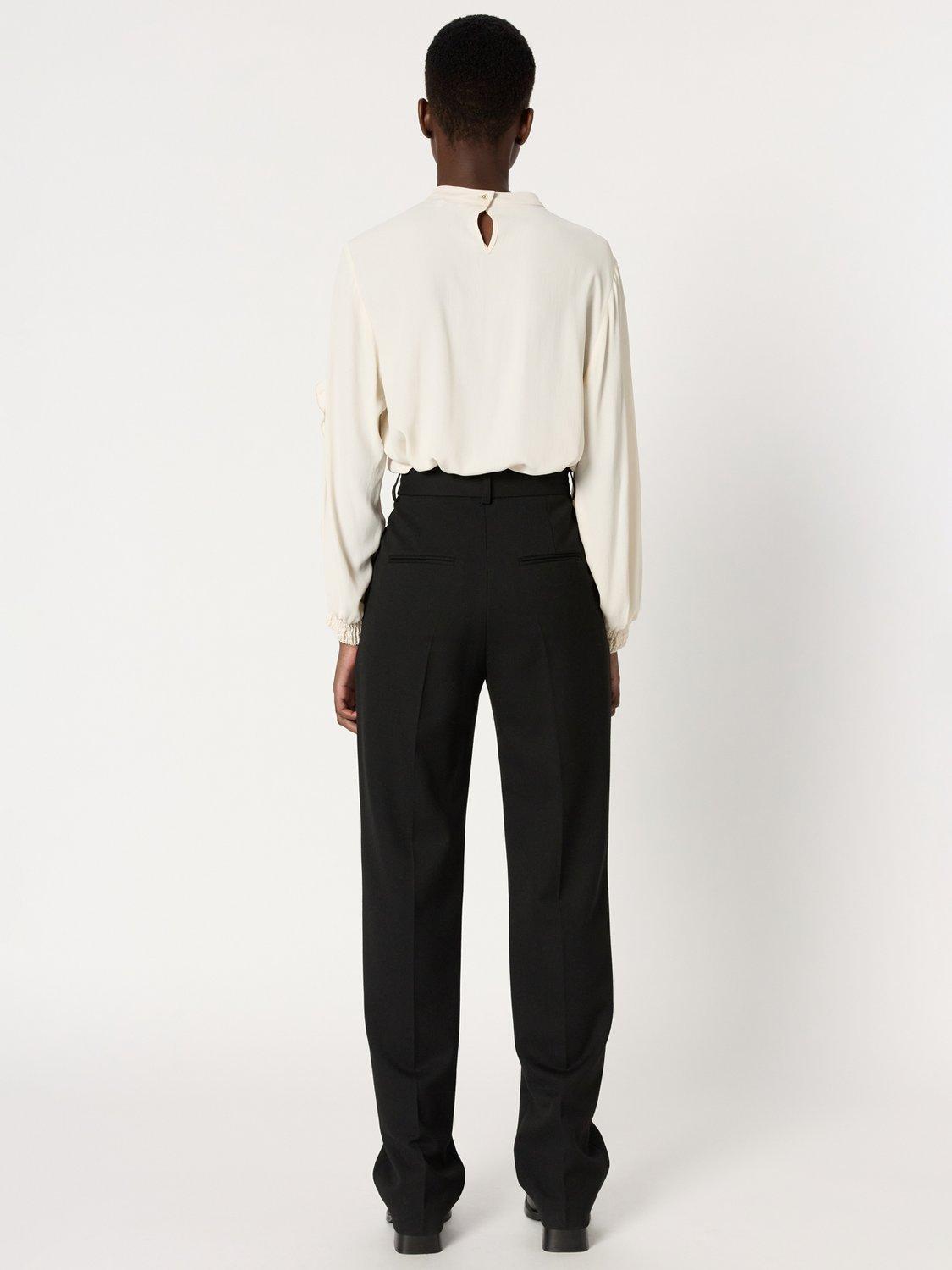 Product image 4 of 11, which shows Gerard Darel Caroline Tailored Straight Leg Trousers, Black, 8
