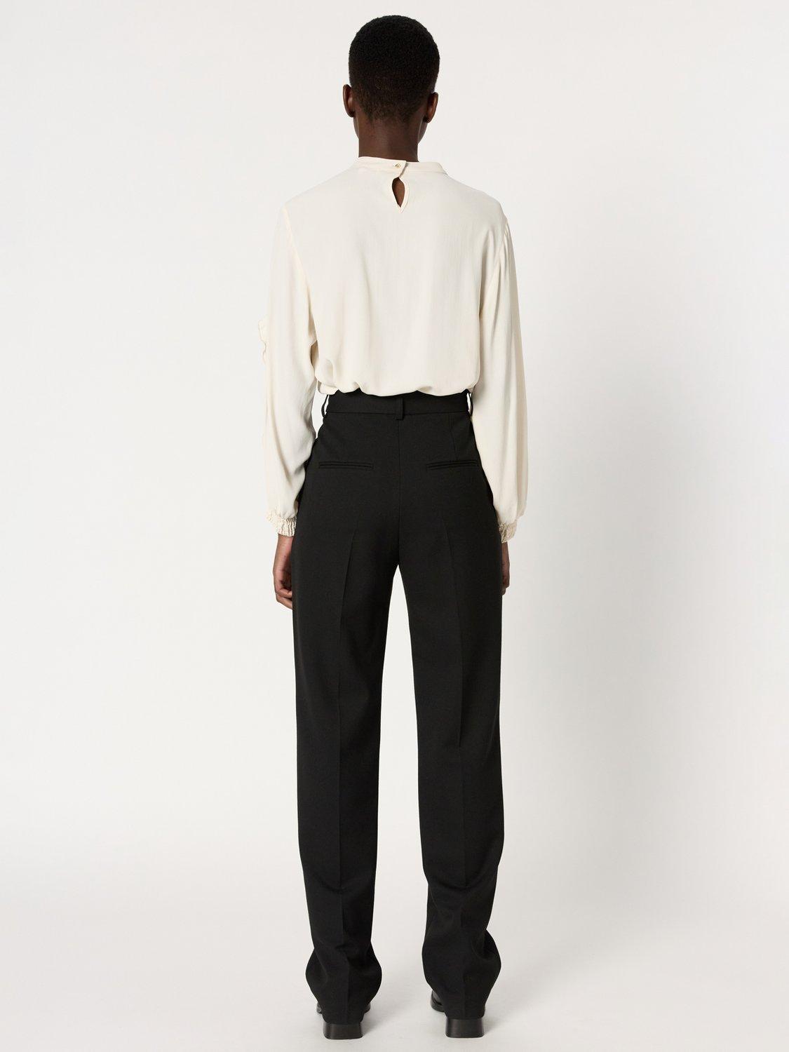 Product image 5 of 11, which shows Gerard Darel Caroline Tailored Straight Leg Trousers, Black, 8