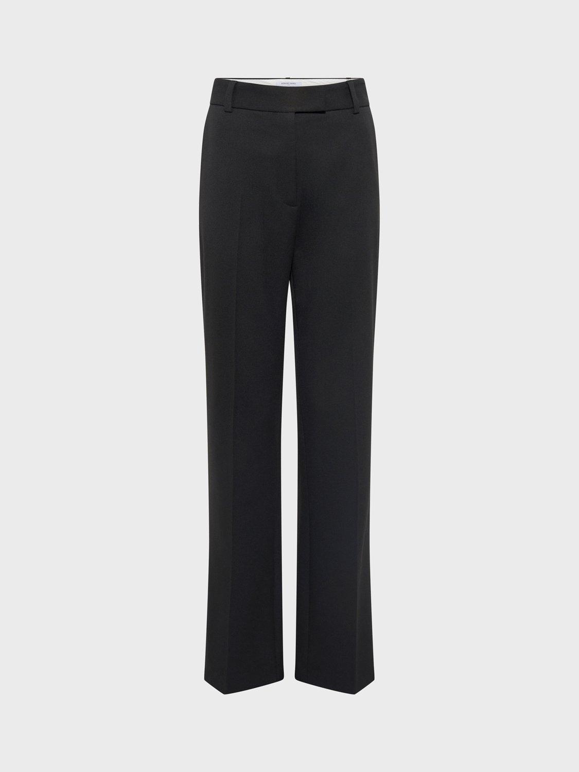 Product image 7 of 11, which shows Gerard Darel Caroline Tailored Straight Leg Trousers, Black, 8