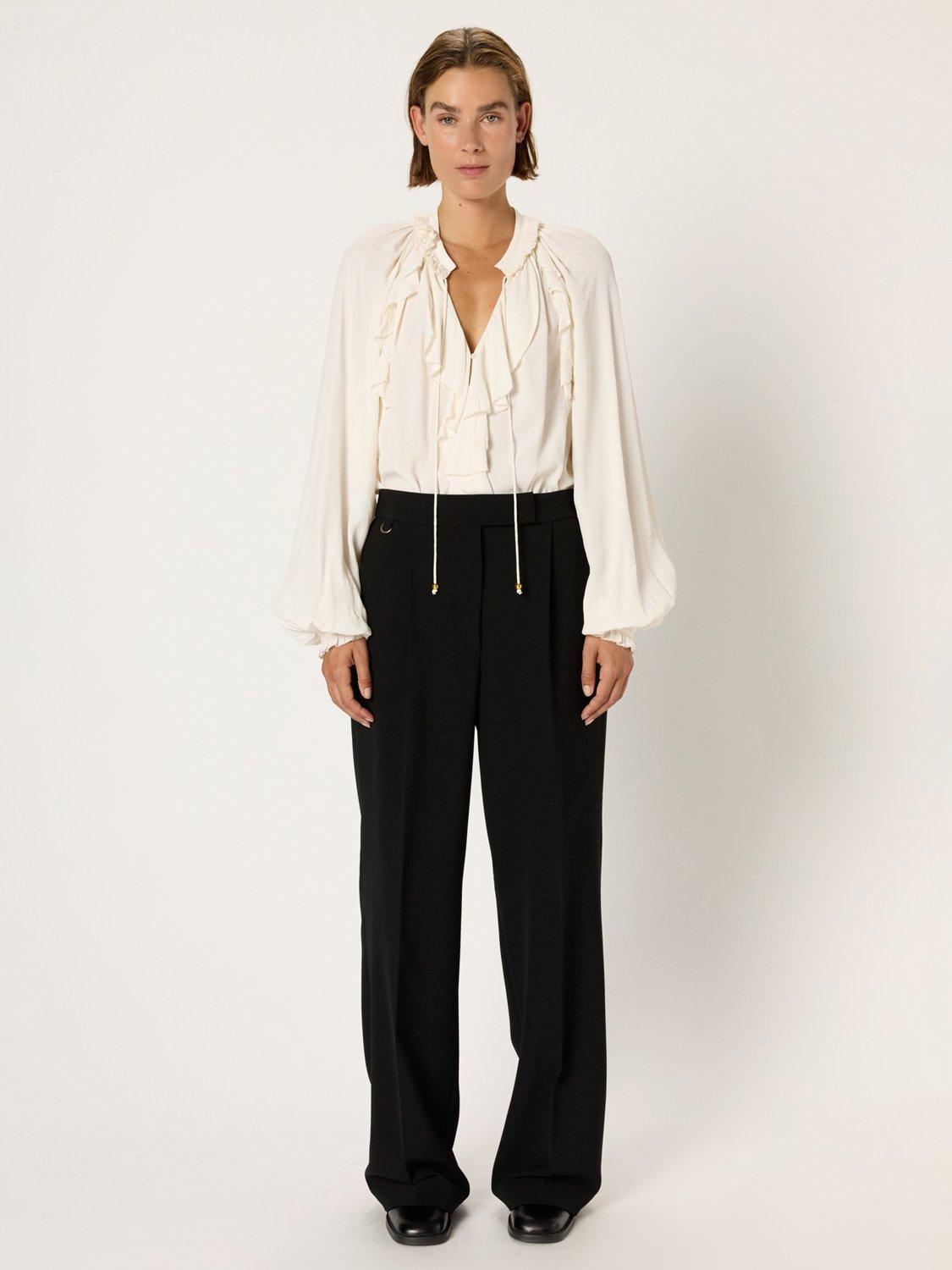 Product image 2 of 5, which shows Gerard Darel Caro Tailored Trousers, Black, 10