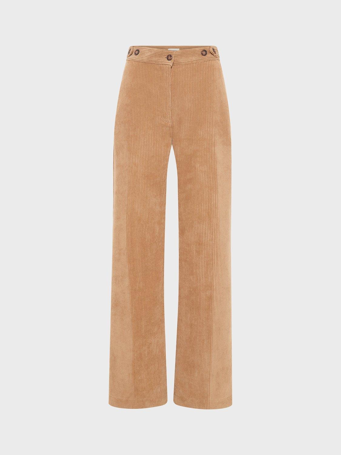 Product image 4 of 6, which shows Gerard Darel Cass Tailored Straight Leg Trousers, Sand, 6
