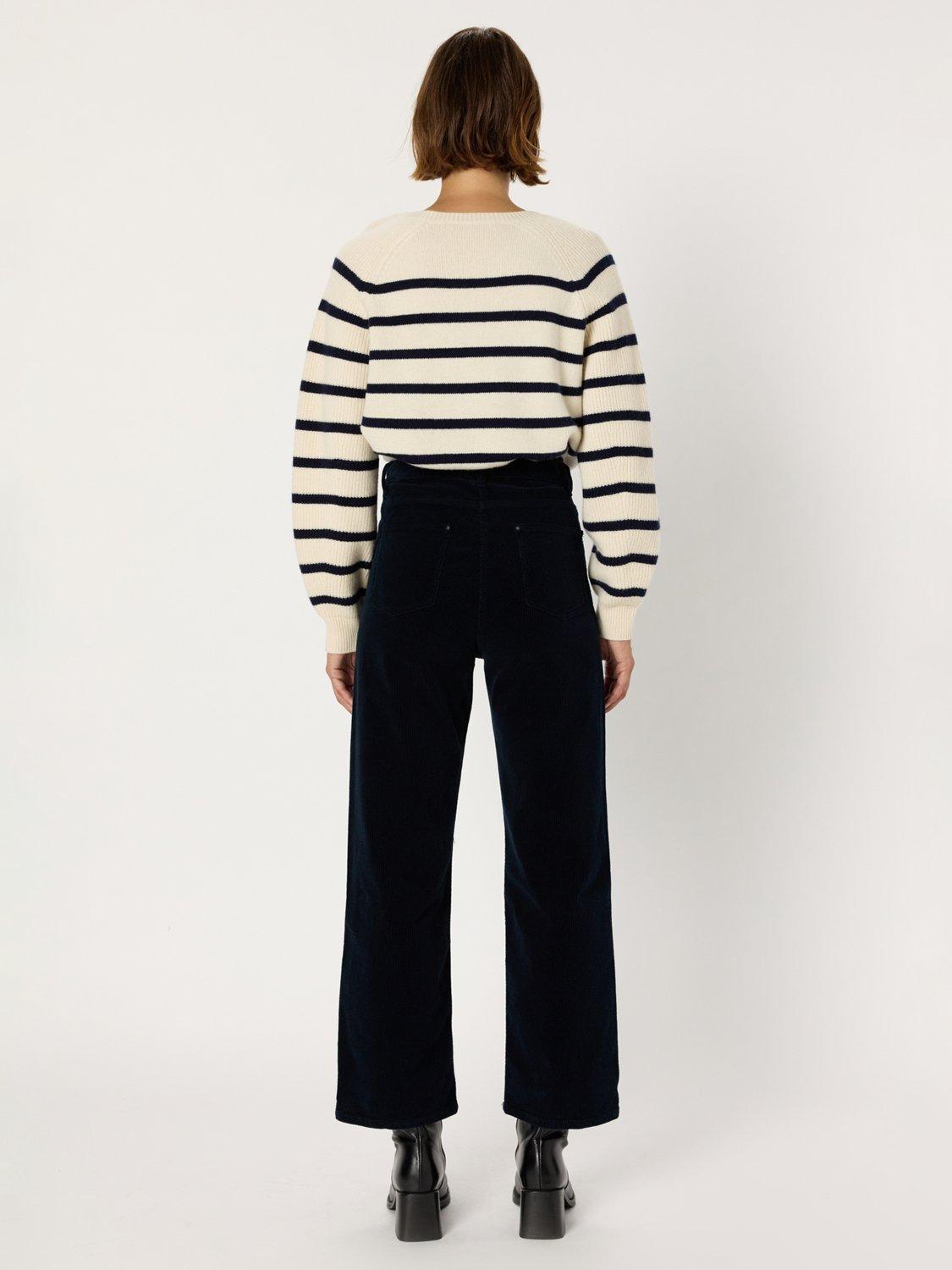 Product image 3 of 6, which shows Gerard Darel Celeste Corduroy Trousers, Navy, 6