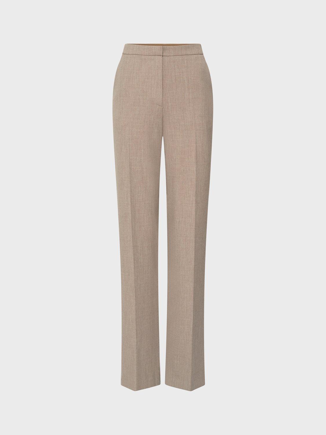 Product image 4 of 6, which shows Gerard Darel Cecile Straight Leg Trousers, Sand, 10