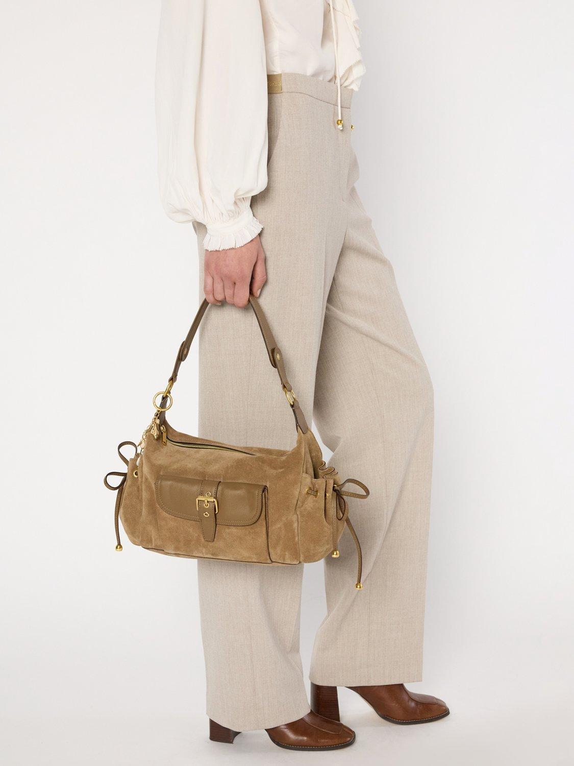 Product image 5 of 6, which shows Gerard Darel Cecile Straight Leg Trousers, Sand, 10
