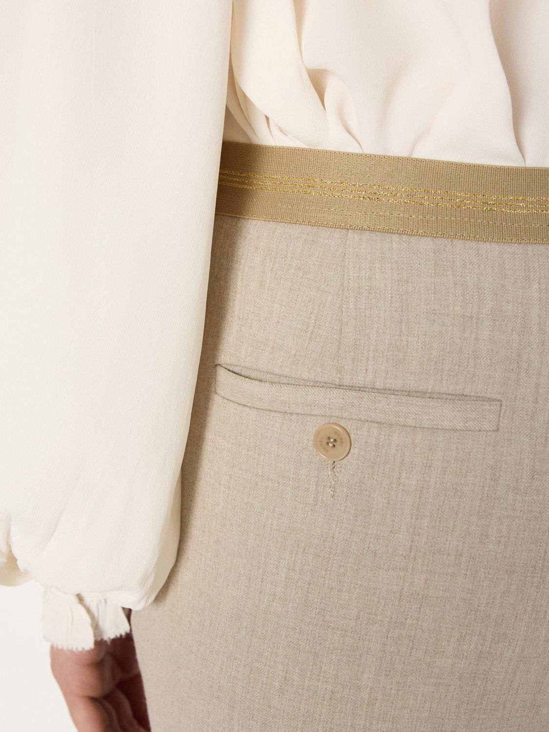 Product image 6 of 6, which shows Gerard Darel Cecile Straight Leg Trousers, Sand, 10