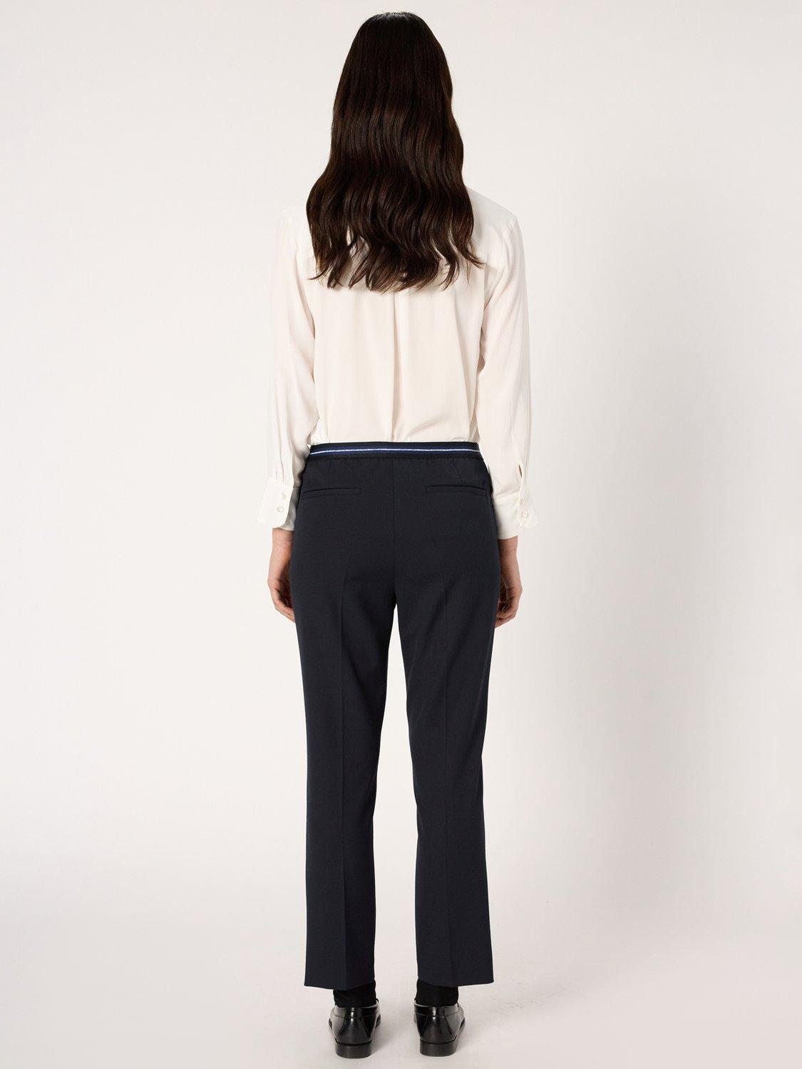 Product image 3 of 6, which shows Gerard Darel Celia Straight Leg Trousers, Navy, 8