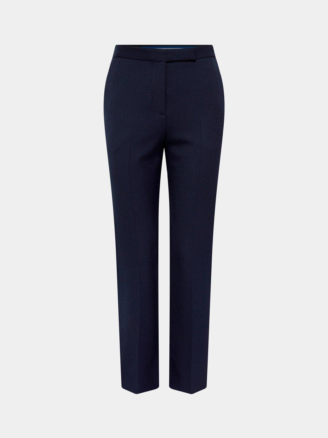 Product image 4 of 6, which shows Gerard Darel Celia Straight Leg Trousers, Navy, 8