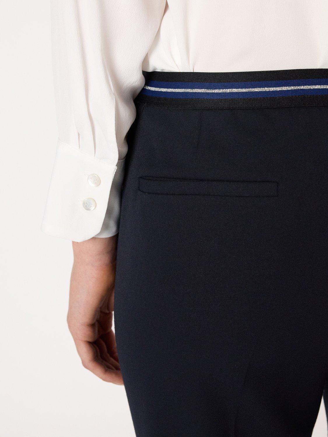 Product image 6 of 6, which shows Gerard Darel Celia Straight Leg Trousers, Navy, 8