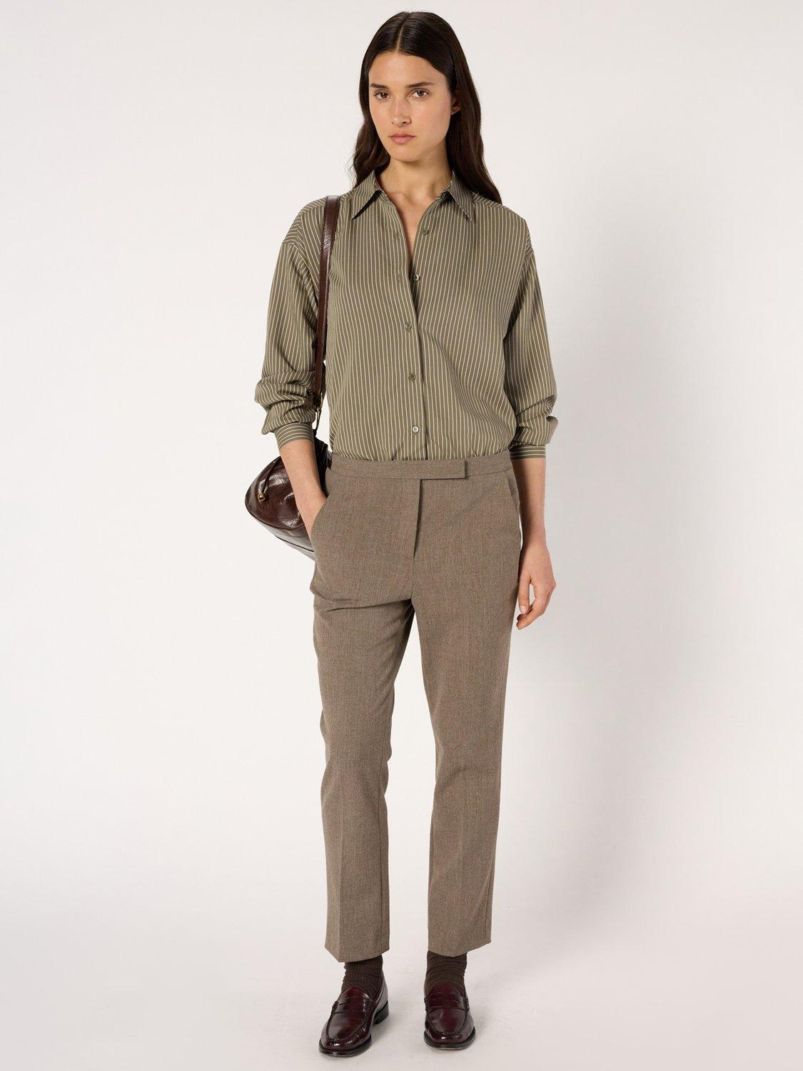 Product image 1 of 6, which shows Gerard Darel Celia Straight Leg Trousers, Rope, 10