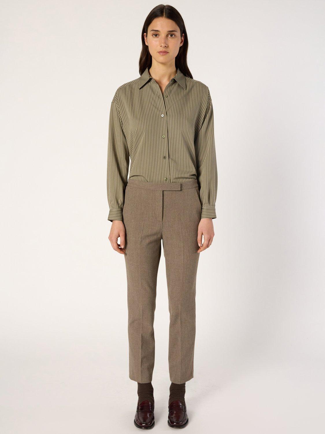 Product image 2 of 6, which shows Gerard Darel Celia Straight Leg Trousers, Rope, 10
