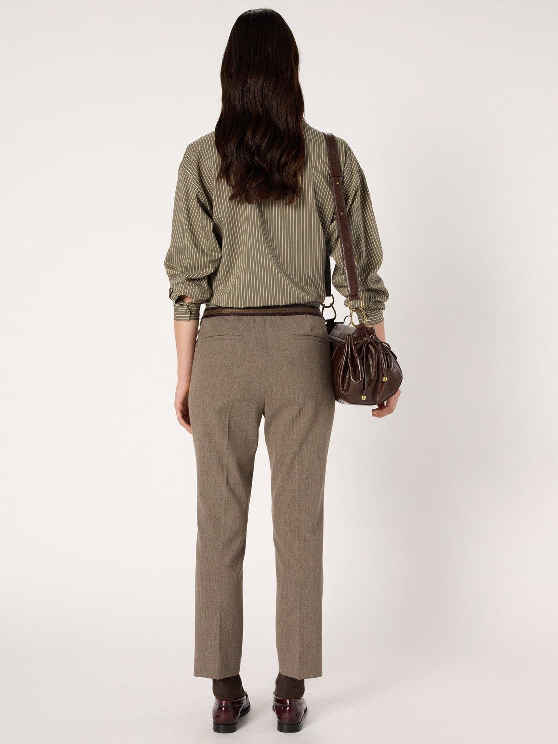 Product image 3 of 6, which shows Gerard Darel Celia Straight Leg Trousers, Rope, 10