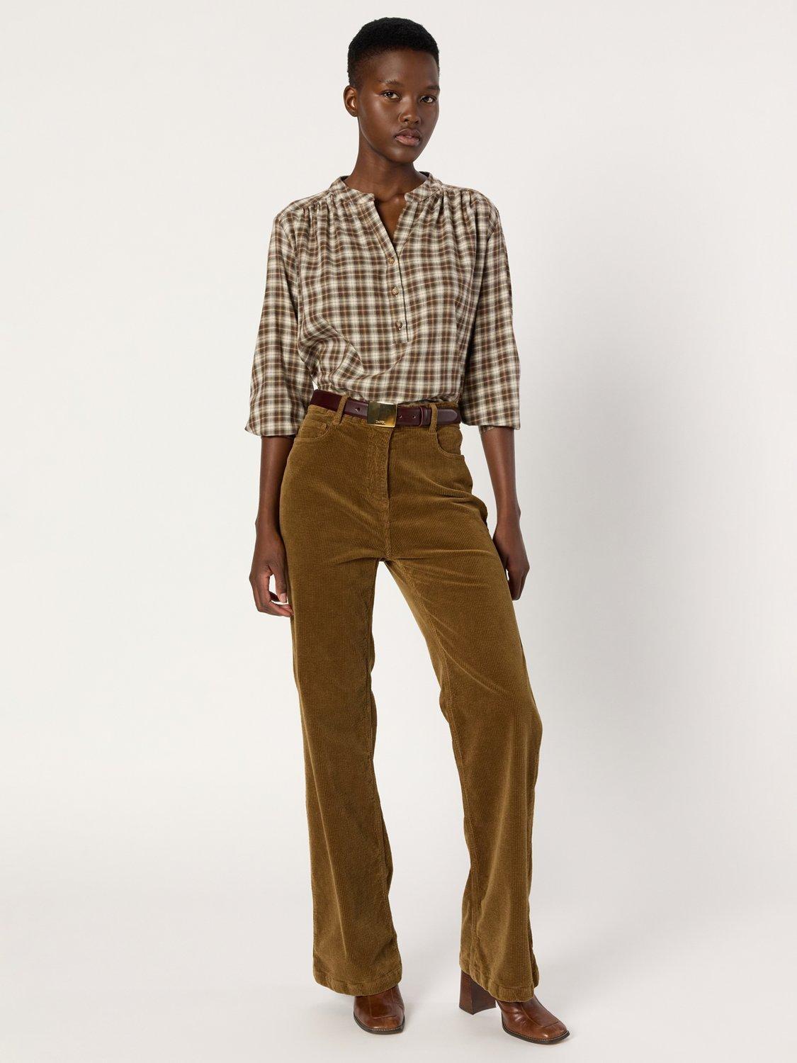 Gerard Darel Chantal Mid Rise Tailored Corduroy Trousers