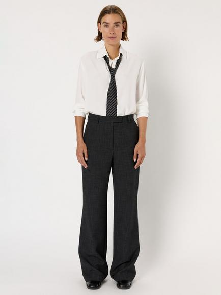 Gerard Darel Cherie Mid Rise Viscose Blend Smart Trousers - view 2, Charcoal