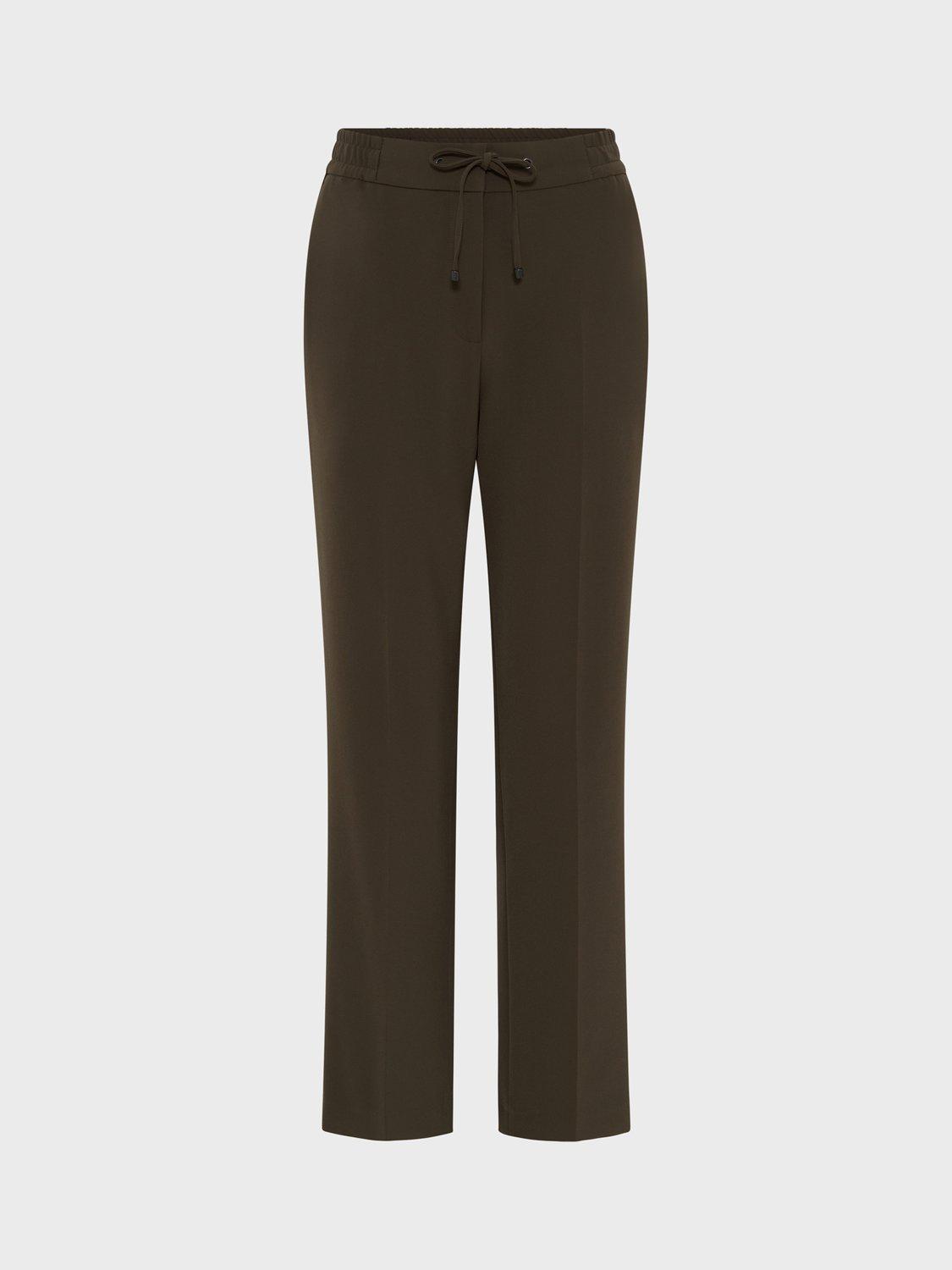 Product image 4 of 6, which shows Gerard Darel Clarael Regular Fit Mid Tailored Trousers, Khaki, 10