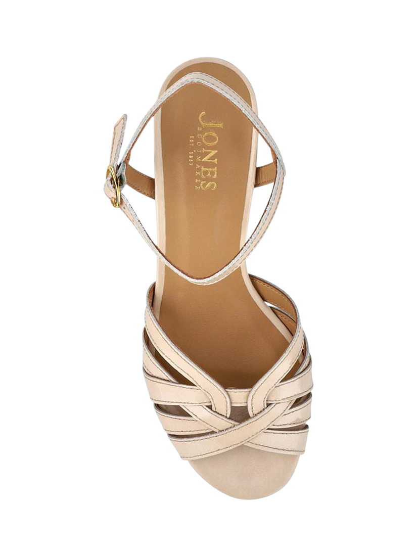 Product image 5 of 6, which shows Jones Bootmaker Gwynn Leather High Heel Shoes, Cream, 3