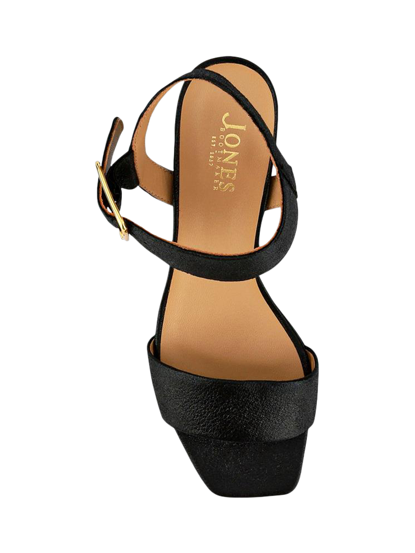 Product image 5 of 6, which shows Jones Bootmaker Ginah Leather Heeled Shoes, Black, 3