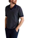 Benetton Striped Regular Fit Buttonless Short Sleeve Polo Shirt