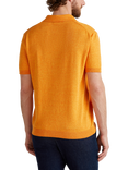 Benetton Regular Fit Buttonless Short Sleeve Polo Shirt, Orange