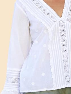 Aspiga Valentina Embroidered Shirt, White - view 2, White