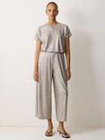 Jigsaw Metallic Cap Sleeve Jersey Top, Gold