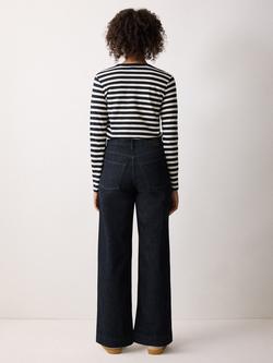 Jigsaw Rhea High Waist Flared Denim Jeans, Indigo - view 2, Indigo