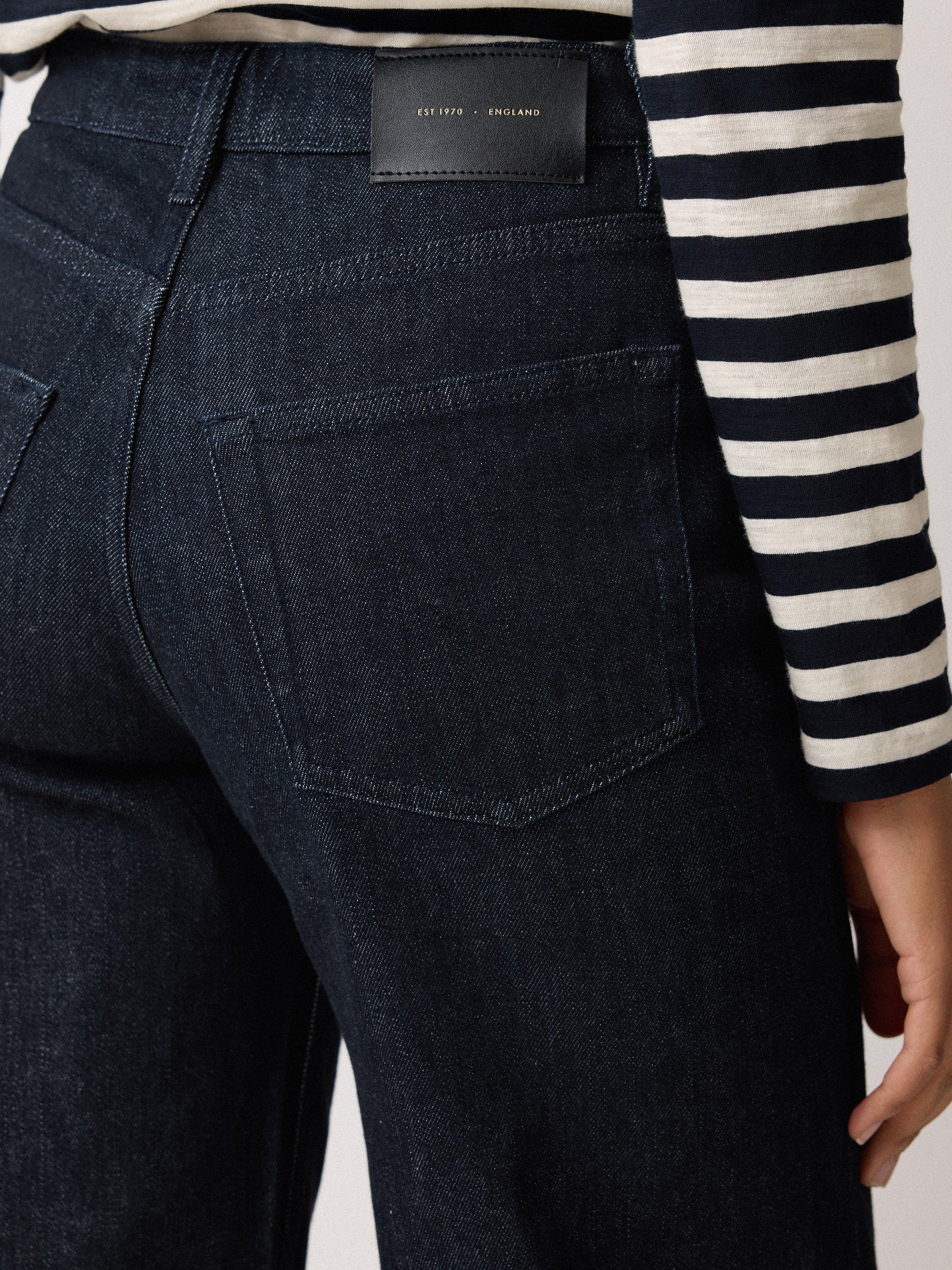 Product image 6 of 6, which shows Jigsaw Rhea High Waist Flared Denim Jeans, Indigo, 24