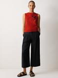 Jigsaw Fire Lily Sleeveless Jersey Top, Red