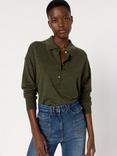 Gerard Darel Emeline Pure Merino Wool Jumper, Khaki Green