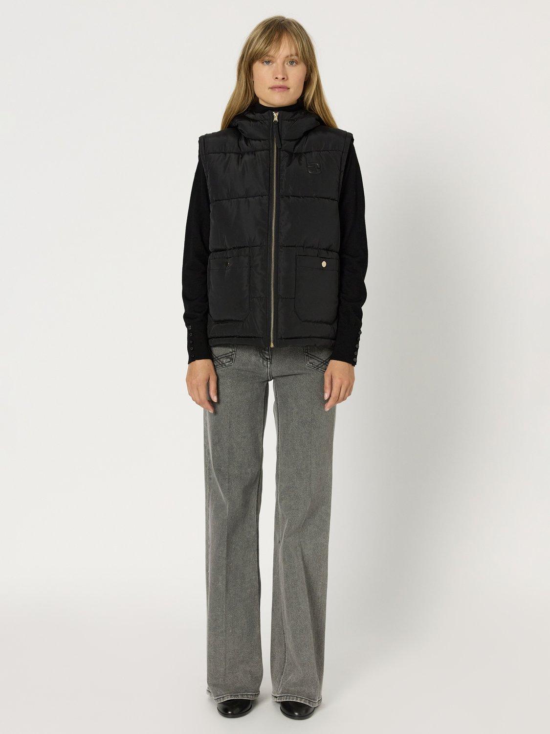 Product image 1 of 1, which shows Gerard Darel Maura Quilted Gilet, Black, 10