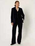 Gerard Darel Clotilde Velvet Trousers, Navy