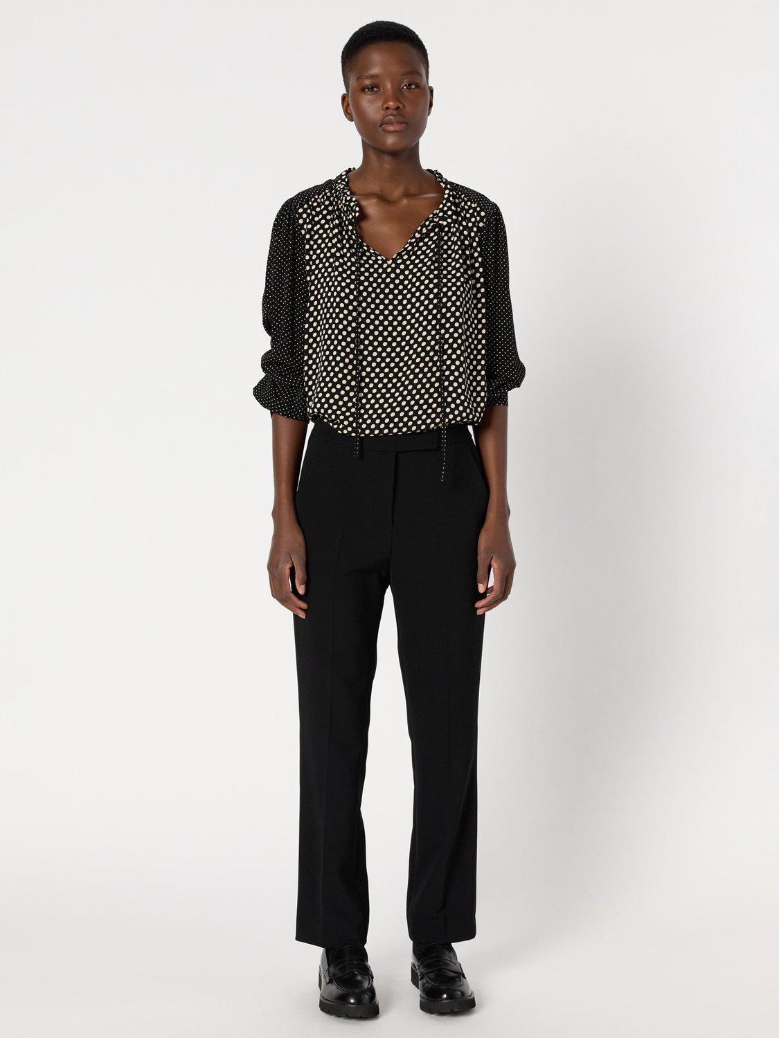 Product image 2 of 6, which shows Gerard Darel Cora Tailored Trousers, Black, 14