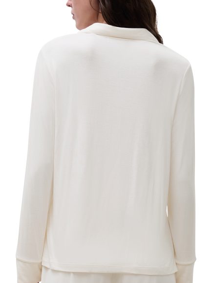 Femilet Daisy Pyjama Top, Ivory - view 2, Ivory
