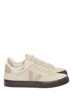 VEJA Campo Lace Up Suede Trainers, Beige