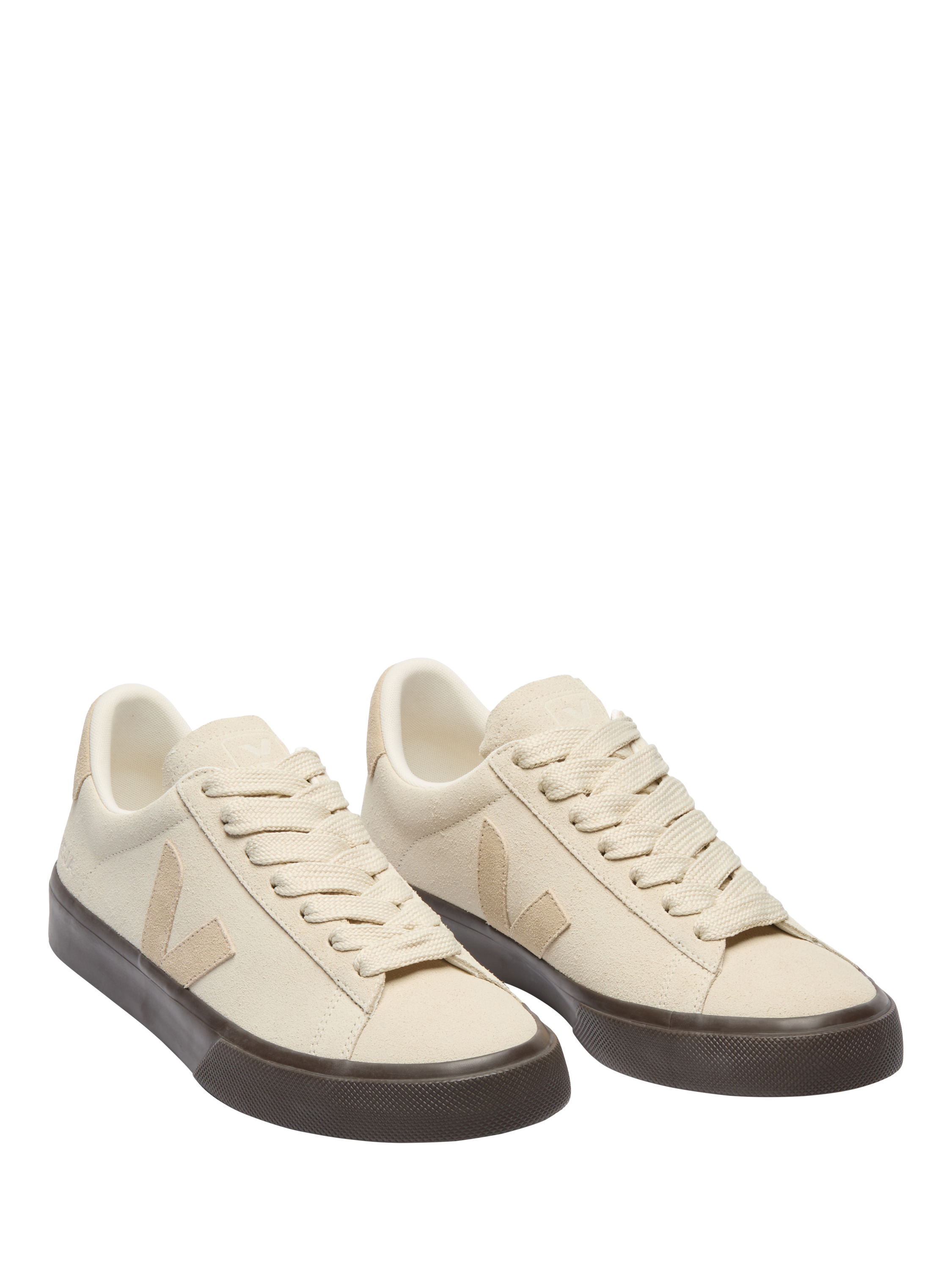 Product image 2 of 3, which shows VEJA Campo Lace Up Suede Trainers, Beige, 7