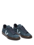 VEJA Campo Lace Up Suede Trainers, Blue