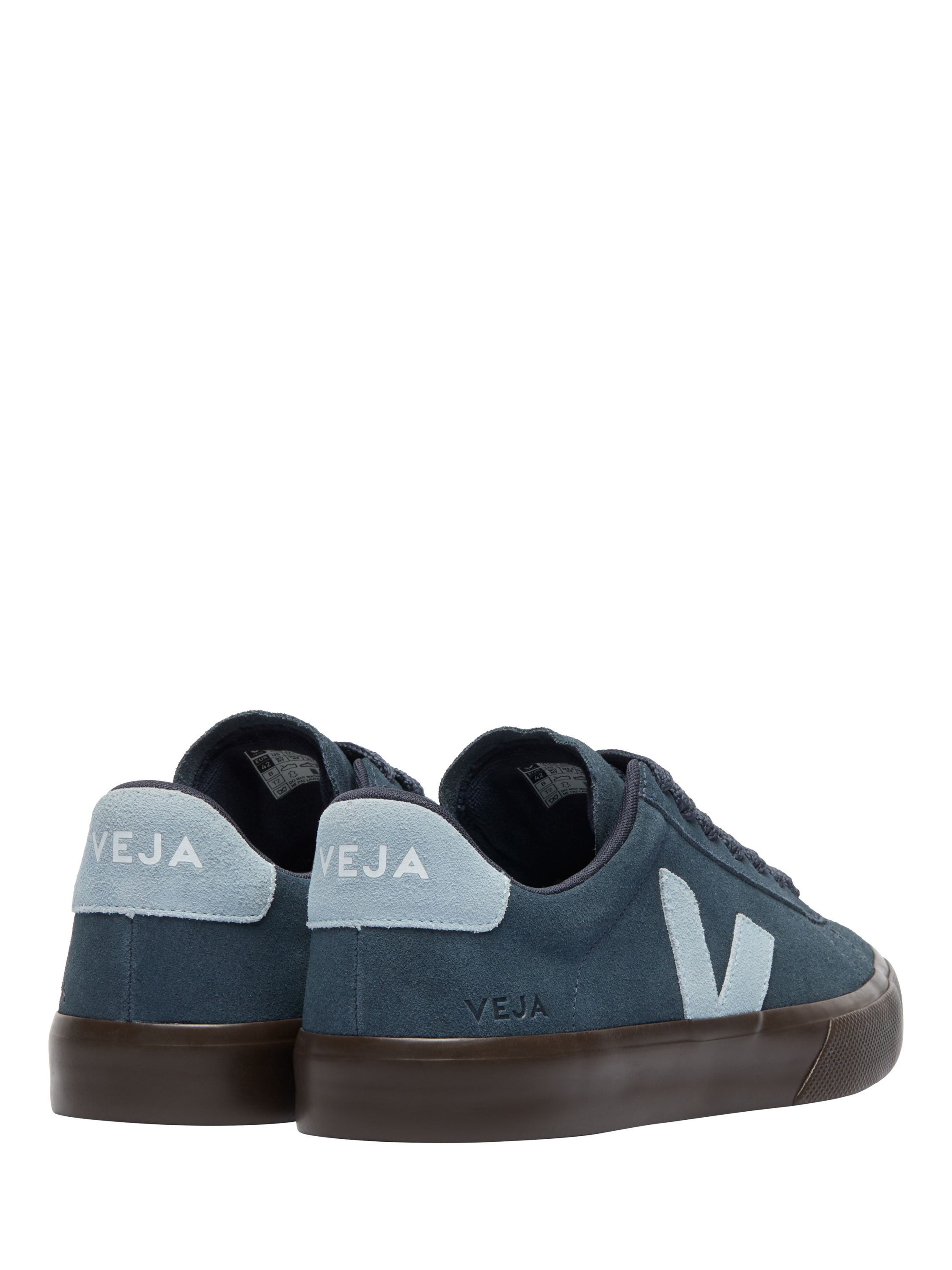 Product image 3 of 3, which shows VEJA Campo Bold Lace Up Suede Trainers, Blue, 8